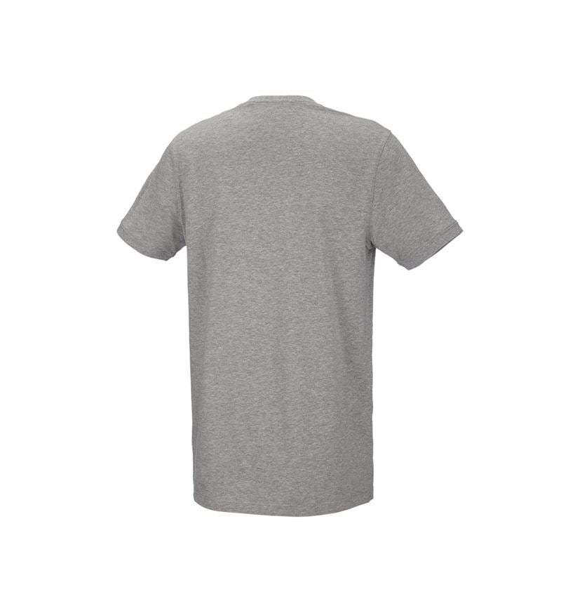 Bovenkleding: e.s. T-Shirt cotton stretch, long fit + grijs mêlee 3