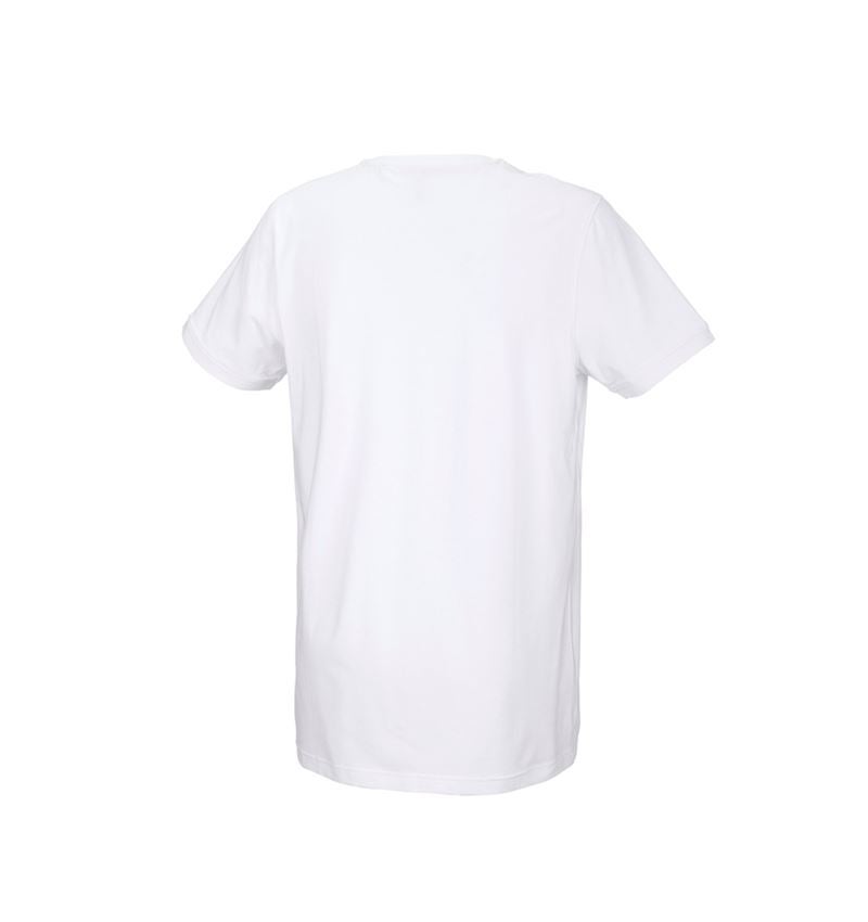 Bovenkleding: e.s. T-Shirt cotton stretch, long fit + wit 3