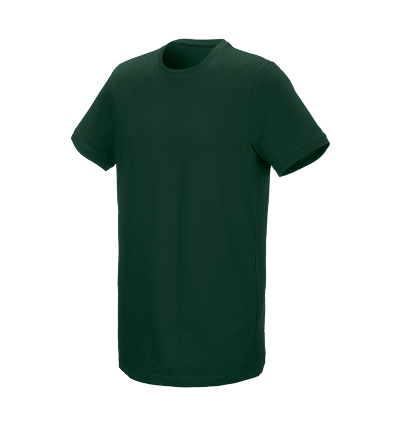 Bovenkleding: e.s. T-Shirt cotton stretch, long fit + groen 1