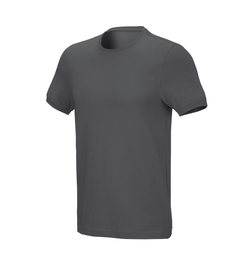 Hauts: e.s. T-Shirt cotton stretch, slim fit + anthracite 2