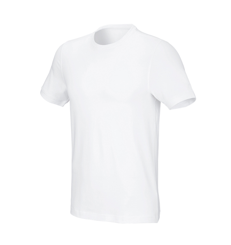 Tuin-/ Land-/ Bosbouw: e.s. T-Shirt cotton stretch, slim fit + wit 2