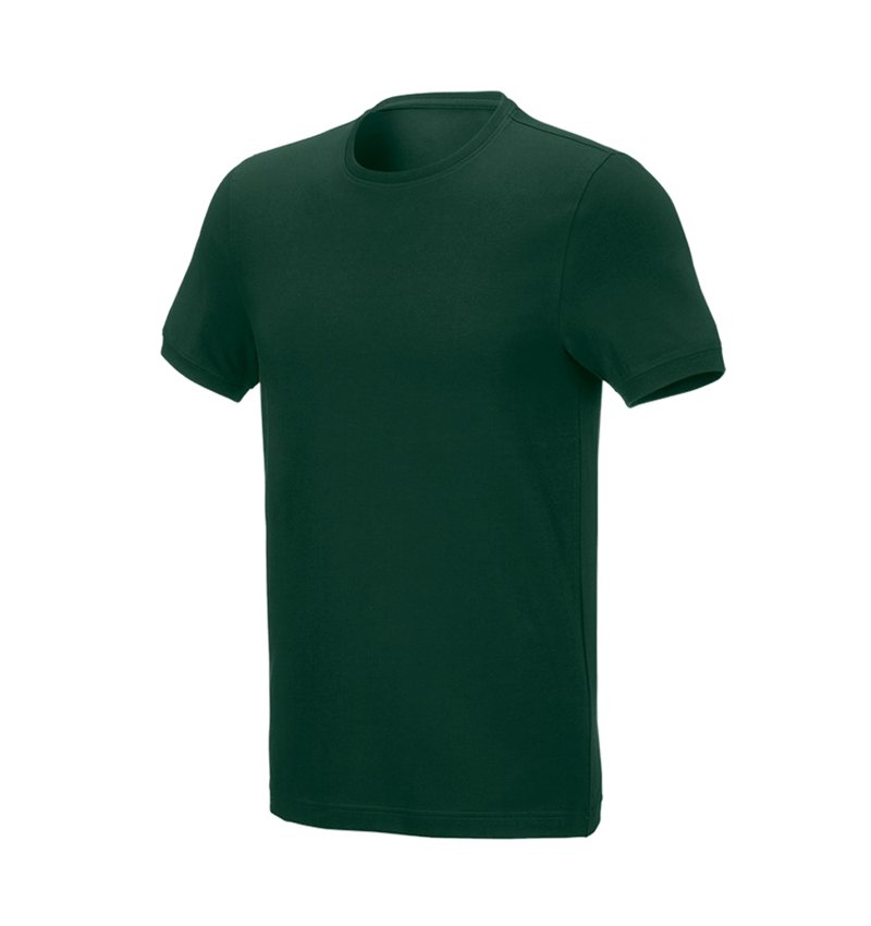 Hauts: e.s. T-Shirt cotton stretch, slim fit + vert 2