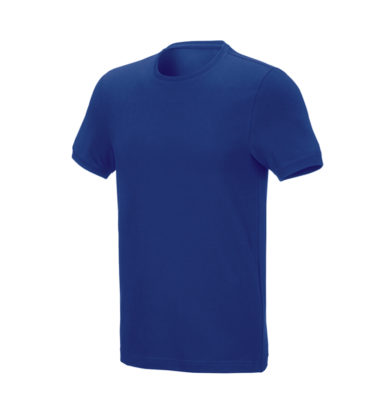 Hauts: e.s. T-Shirt cotton stretch, slim fit + bleu royal 2