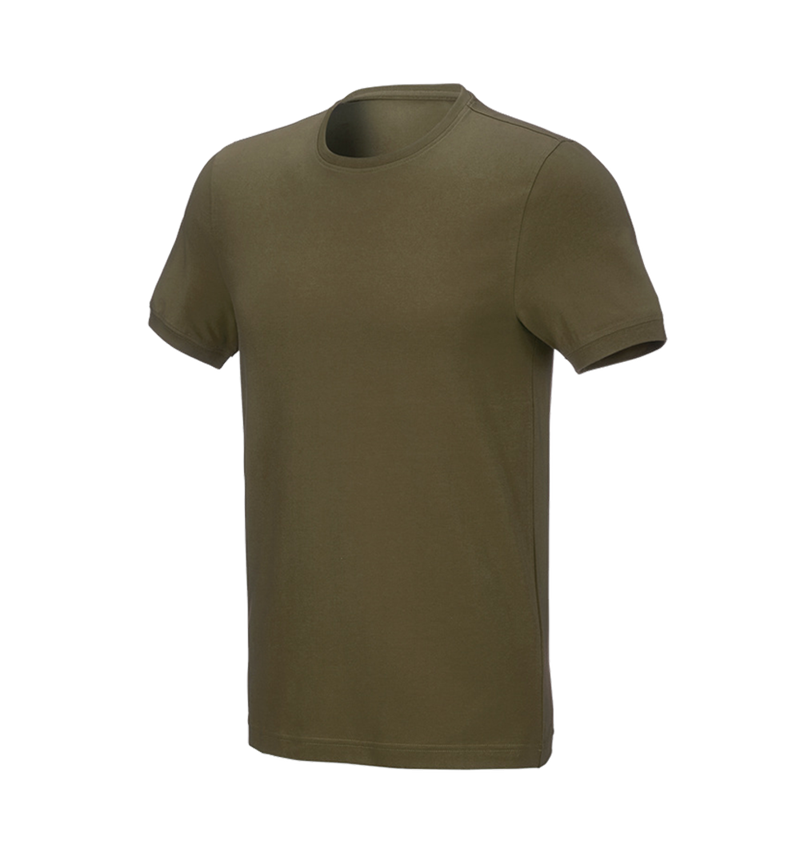 Installateur / Klempner: e.s. T-Shirt cotton stretch, slim fit + schlammgrün 2