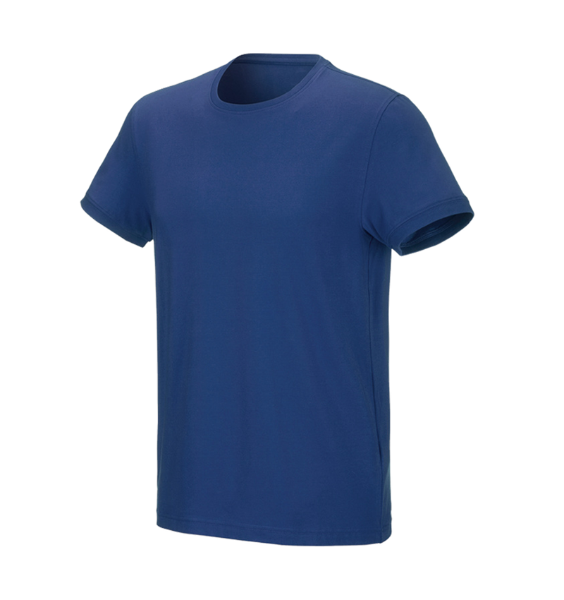Hauts: e.s. T-Shirt cotton stretch + bleu alcalin 2