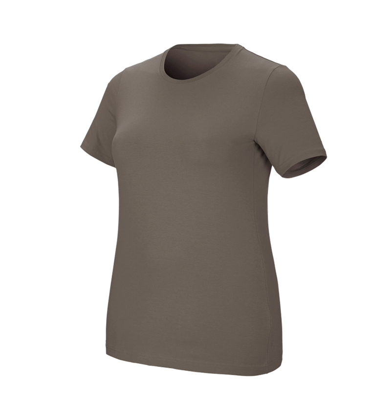 Bovenkleding: e.s. T-Shirt cotton stretch, dames, plus fit + steen 2