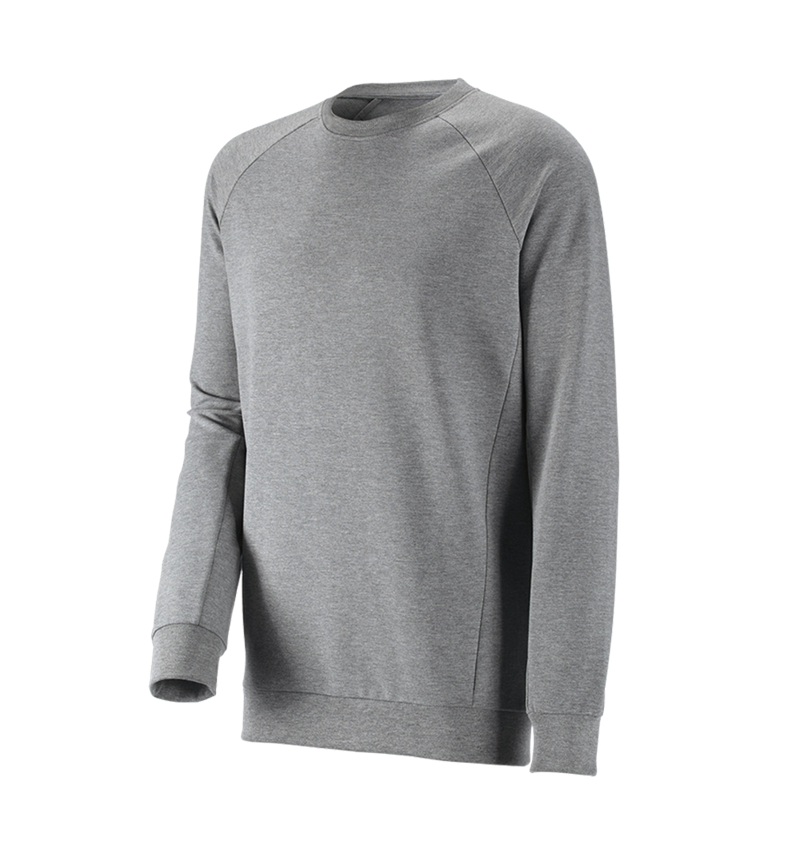 Shirts & Co.: e.s. Sweatshirt cotton stretch, long fit + graumeliert 2