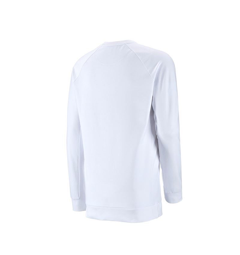Hauts: e.s. Sweatshirt cotton stretch, long fit + blanc 3