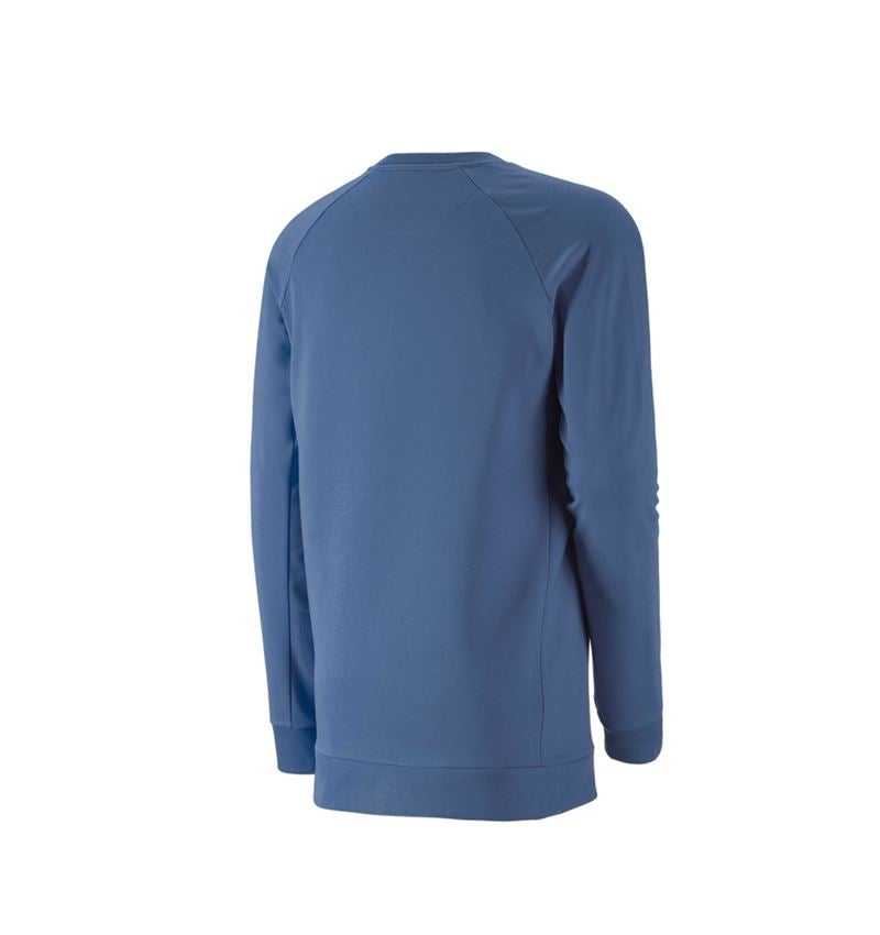 Hauts: e.s. Sweatshirt cotton stretch, long fit + cobalt 3
