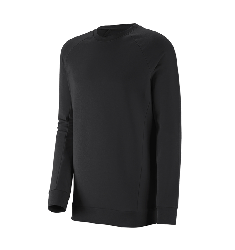 Bovenkleding: e.s. Sweatshirt cotton stretch, long fit + zwart 2