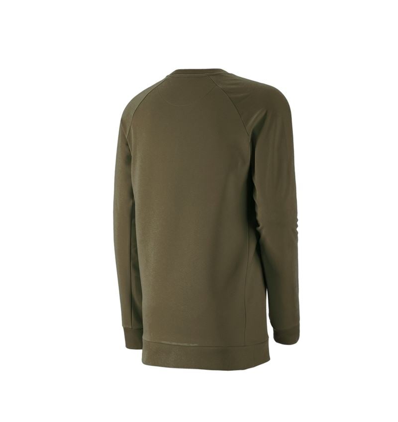 Themen: e.s. Sweatshirt cotton stretch, long fit + schlammgrün 3