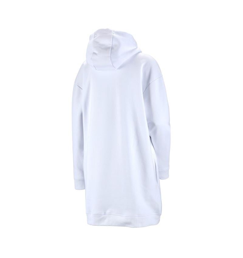 Bovenkleding: e.s. oversize hoody-sweatshirt poly cotton, dames + wit 2