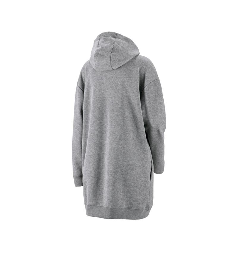 Bovenkleding: e.s. oversize hoody-sweatshirt poly cotton, dames + grijs mêlee 2