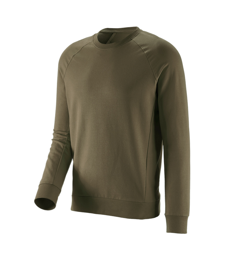 Shirts & Co.: e.s. Sweatshirt cotton stretch + schlammgrün 2