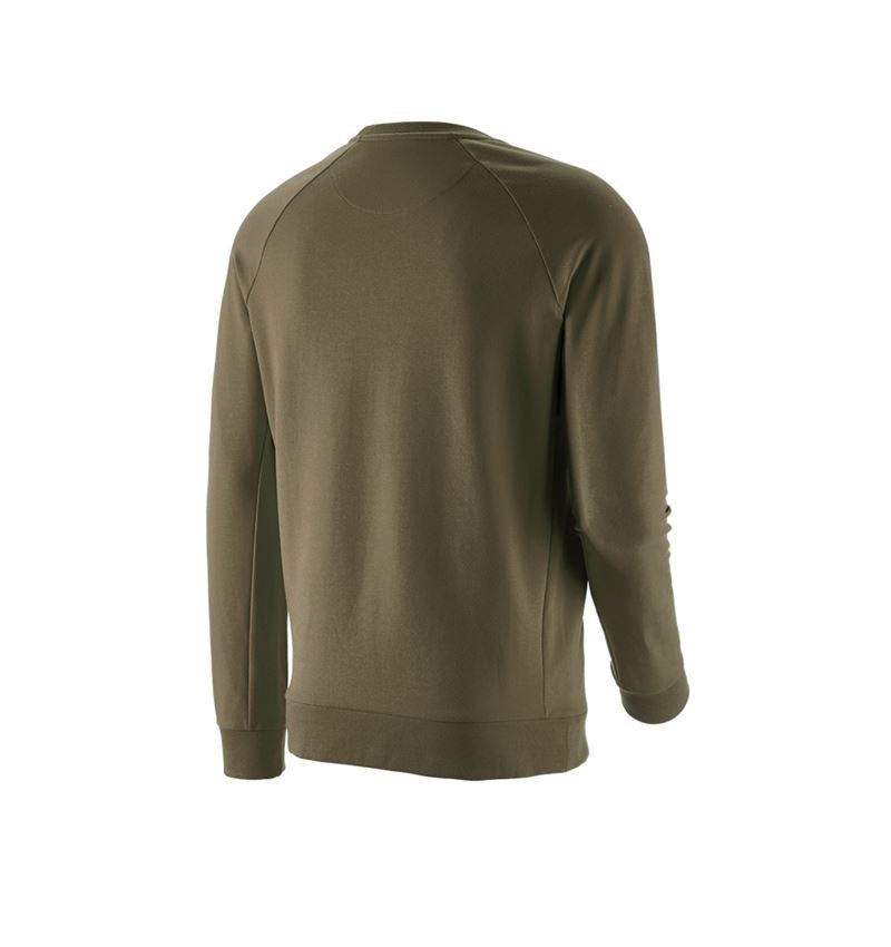 Shirts & Co.: e.s. Sweatshirt cotton stretch + schlammgrün 3