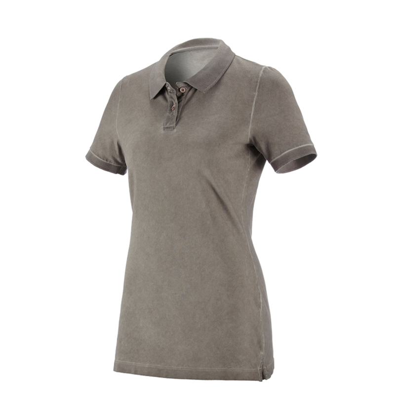 Shirts & Co.: e.s. Polo-Shirt vintage cotton stretch, Damen + taupe vintage 5