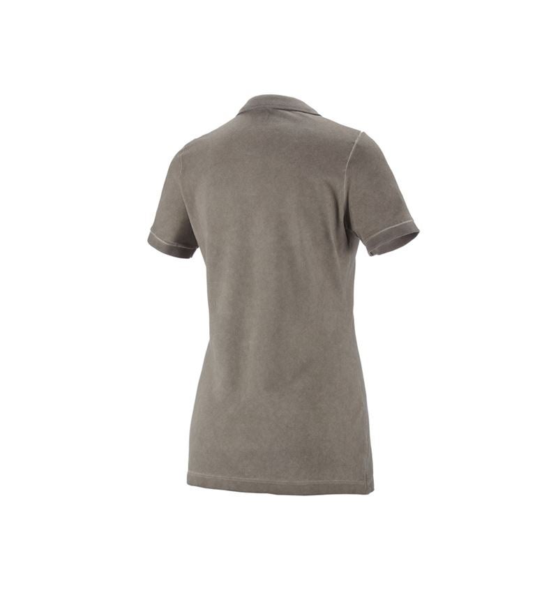 Bovenkleding: e.s. Polo-Shirt vintage cotton stretch, dames + taupe vintage 6