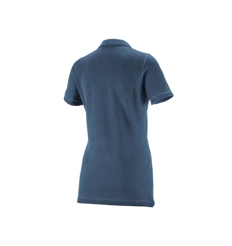 Loodgieter / Installateurs: e.s. Polo-Shirt vintage cotton stretch, dames + antiek blauw vintage 1