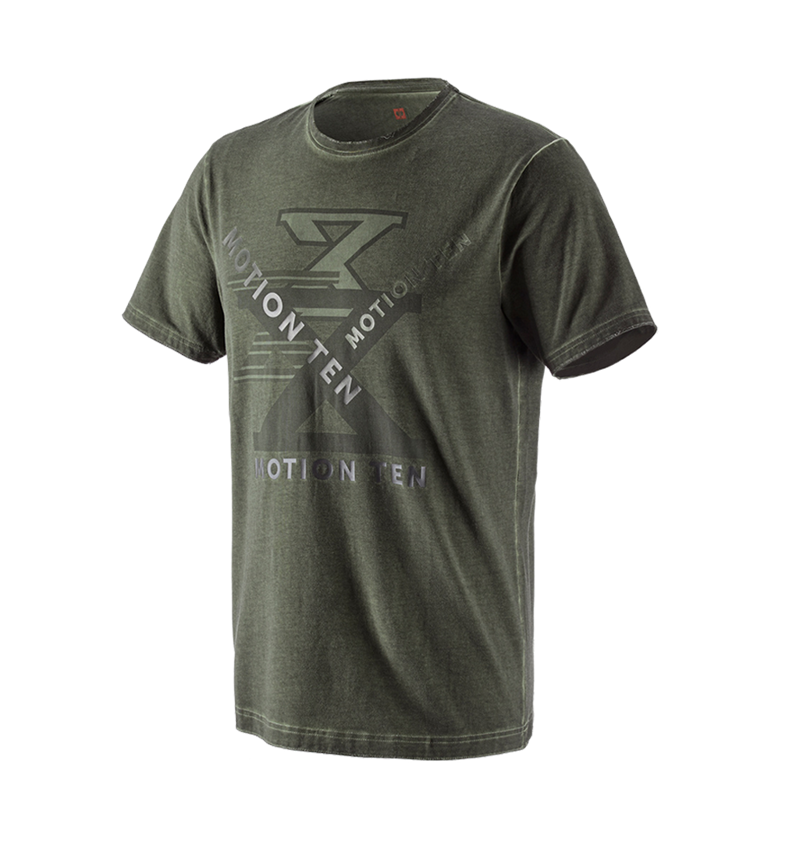 Bovenkleding: T-Shirt e.s.motion ten + camouflagegroen vintage 1