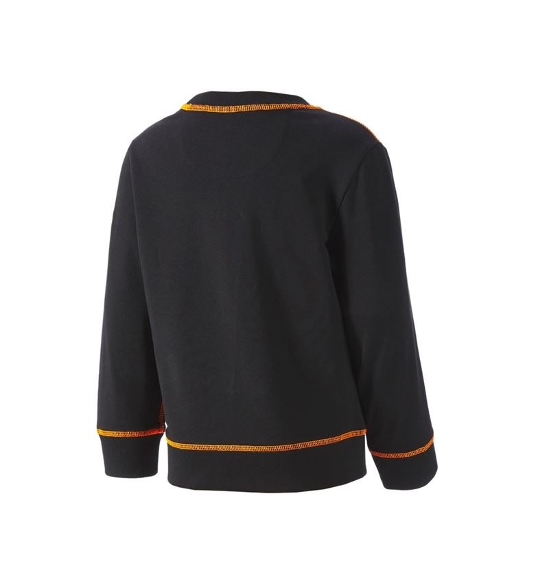 Bovenkleding: Sweatshirt e.s.motion 2020, kinderen + zwart/signaalgeel/signaaloranje 2