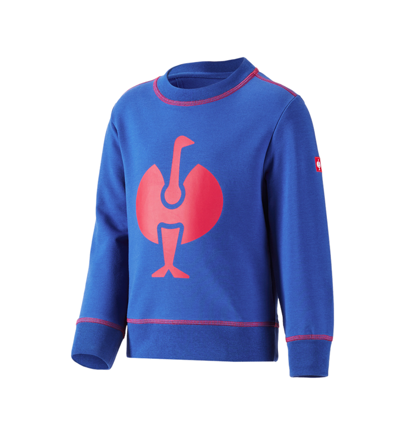 Shirts & Co.: Sweatshirt e.s.motion 2020, Kinder + kornblau/feuerrot 1