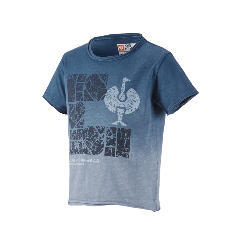 Bovenkleding: e.s. T-Shirt denim workwear, kinderen + antiek blauw vintage 1