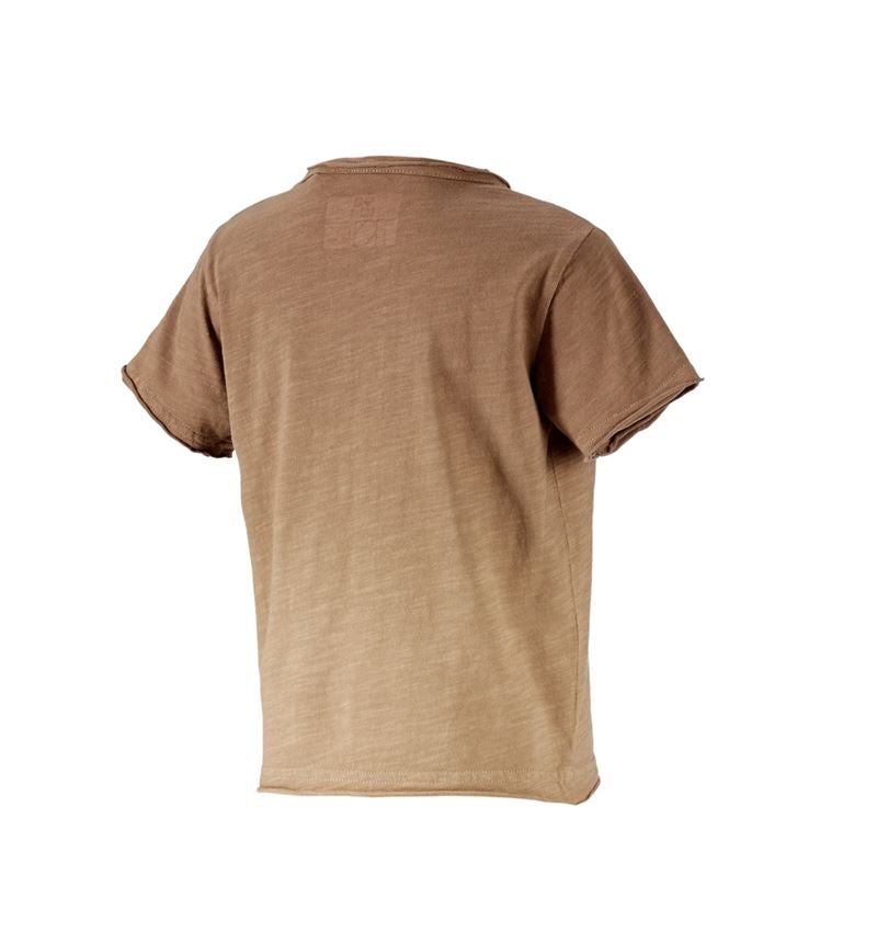 Hauts: e.s. T-Shirt denim workwear, enfants + brun clair vintage 2