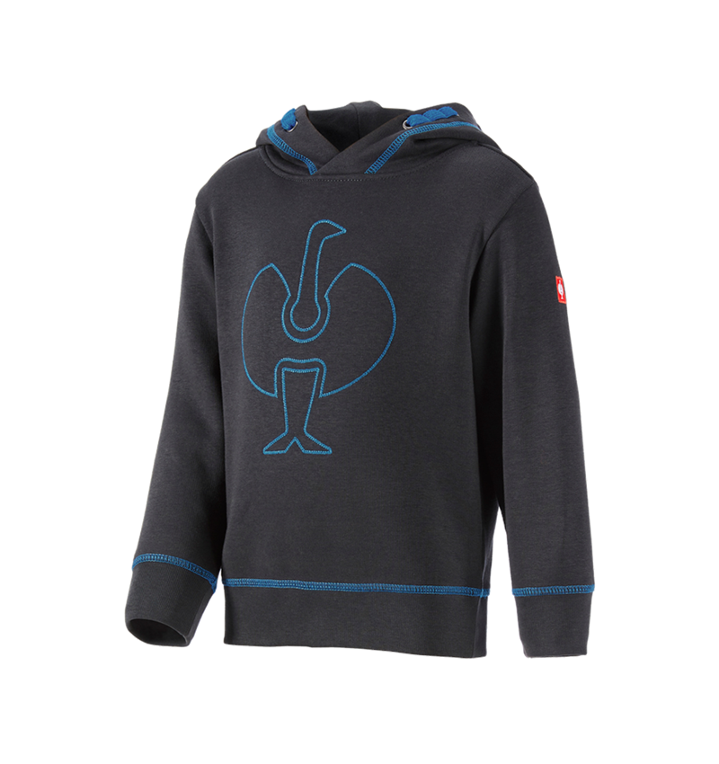 Shirts & Co.: Hoody-Sweatshirt e.s.motion 2020, Kinder + graphit/enzianblau 1