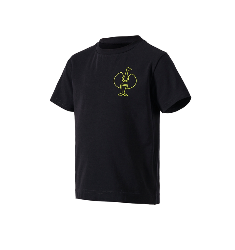 Hauts: T-Shirt e.s.trail, enfants + noir/jaune acide 2