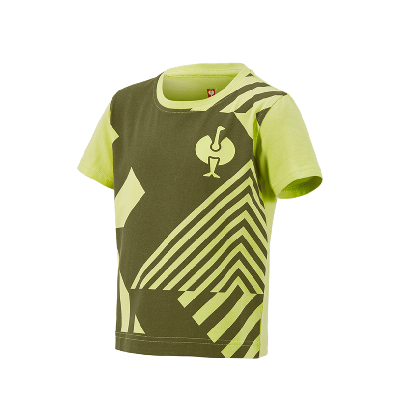 Hauts: T-Shirt e.s.trail graphic, enfants + vert genévrier/vert citron 2