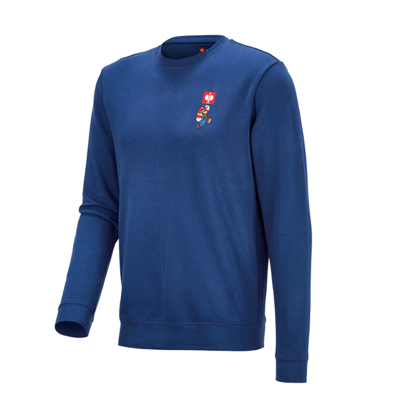 Samenwerkingen: Super Mario sweatshirt, heren + alkalisch blauw 2