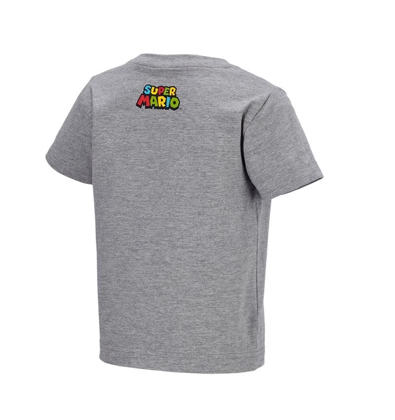 Hauts: Super Mario T-Shirt, enfants + gris mélange 3