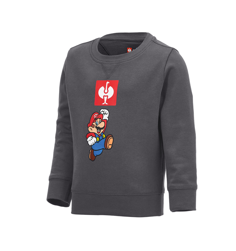 Bovenkleding: Super Mario sweatshirt, kids + antraciet 2