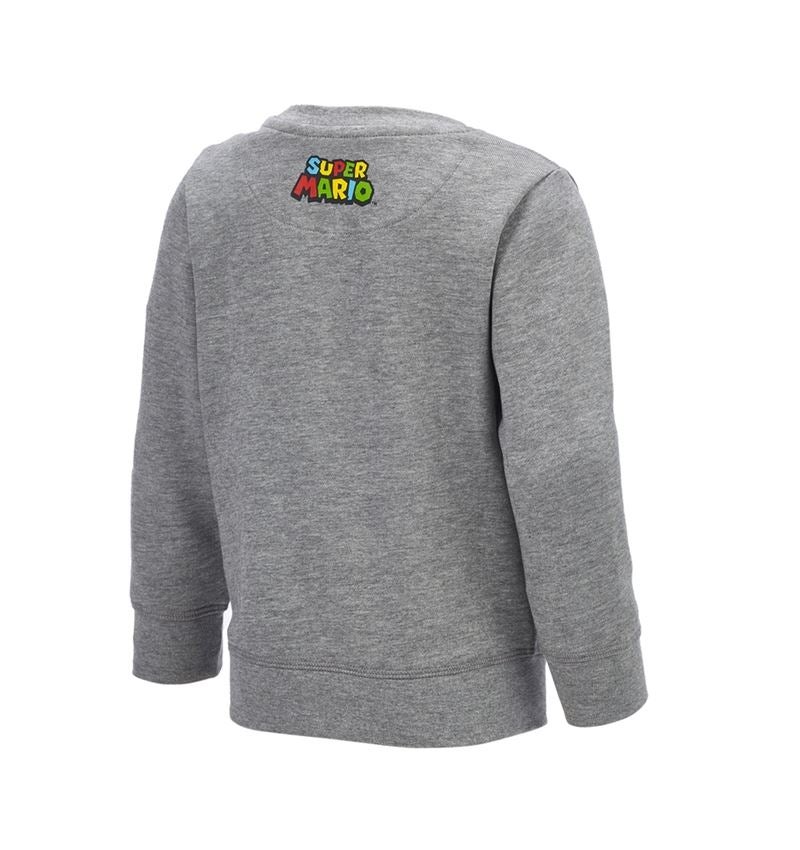Hauts: Super Mario Sweatshirt, enfants + gris mélange 1