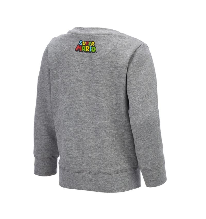 Kollaborationen: Super Mario Sweatshirt, Kinder + graumeliert 1