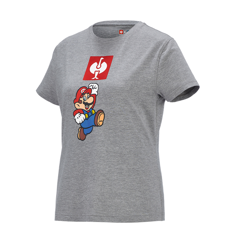 Bovenkleding: Super Mario T-Shirt, dames + grijs mêlee 2