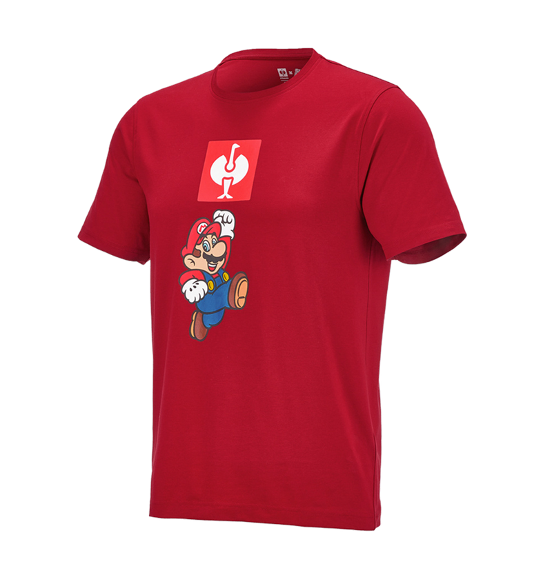 Shirts & Co.: Super Mario T-Shirt, Herren + feuerrot 2