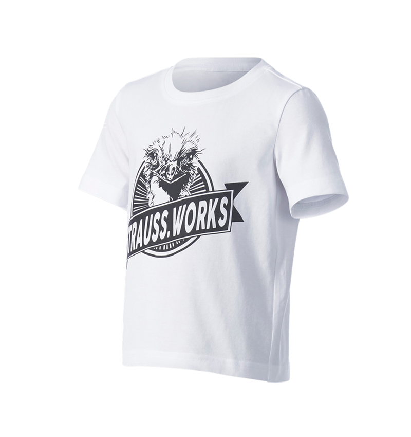 Bekleidung: e.s. T-Shirt strauss works, Kinder + weiß