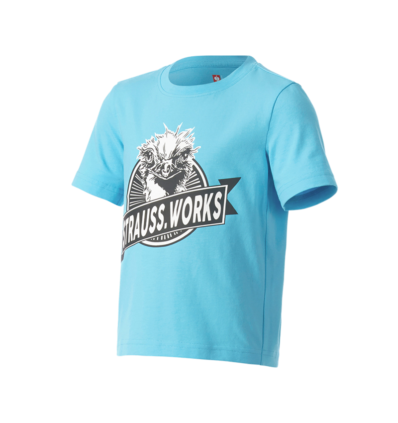 Kleding: e.s. T-shirt strauss works, kinderen + lapis turkoois 4