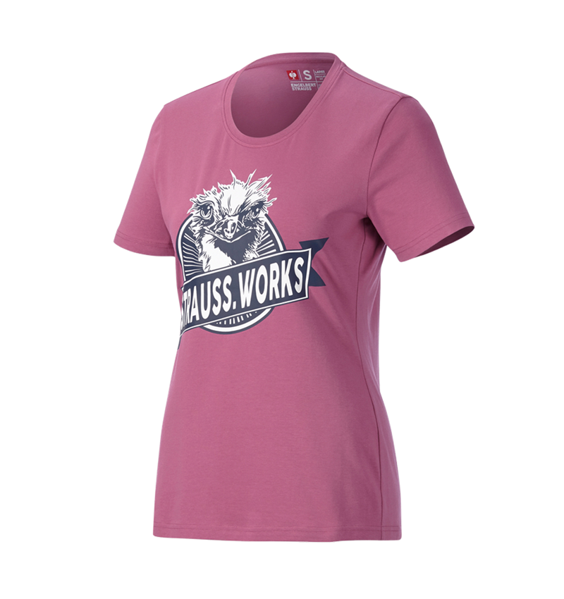 Bovenkleding: e.s. T-Shirt strauss works, dames + tarapink 3
