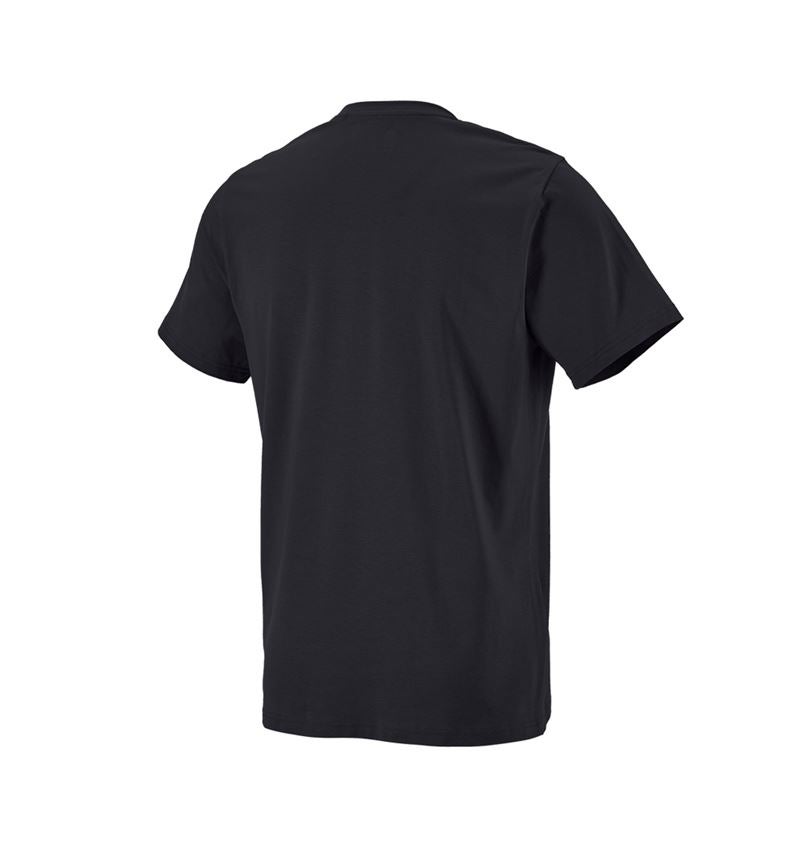 Kleding: e.s. T-Shirt strauss works + zwart/signaalgeel 1