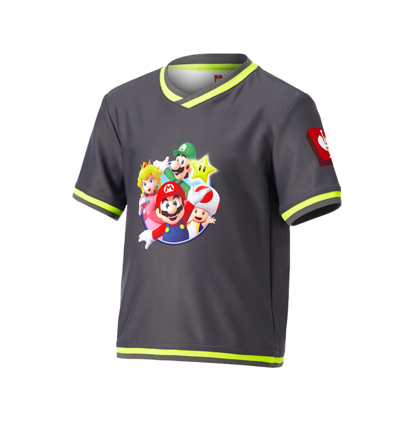 Samenwerkingen: Super Mario Functionele-T-shirt, kinderen + antraciet 5