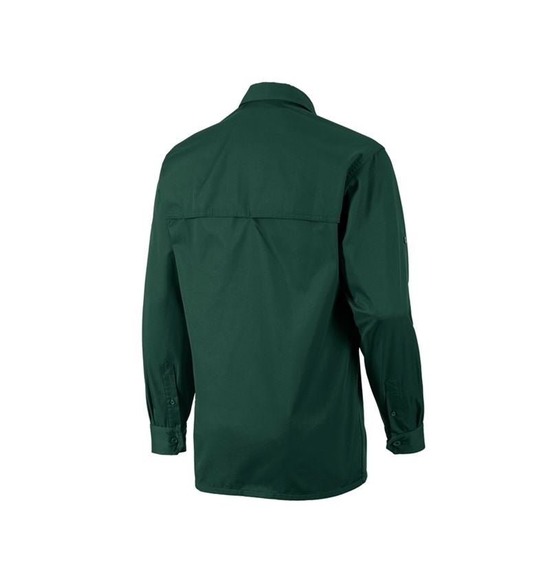 Shirts & Co.: Arbeitshemd e.s.classic, langarm + grün 1