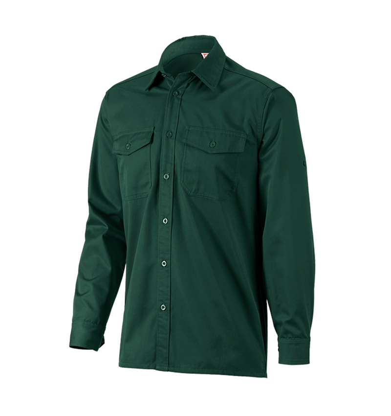 Schrijnwerkers / Meubelmakers: Werkhemden e.s.classic, lange mouw + groen