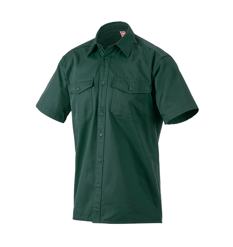 Bovenkleding: Werkhemden e.s.classic, korte mouw + groen