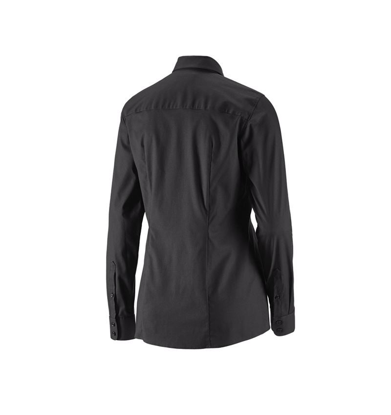 Shirts & Co.: e.s. Business Bluse cotton stretch, Damen reg. fit + schwarz 3