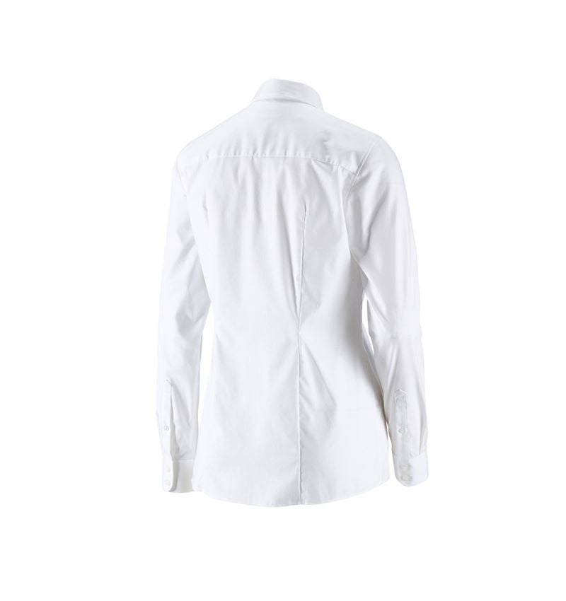 Shirts & Co.: e.s. Business Bluse cotton stretch, Damen reg. fit + weiß 3