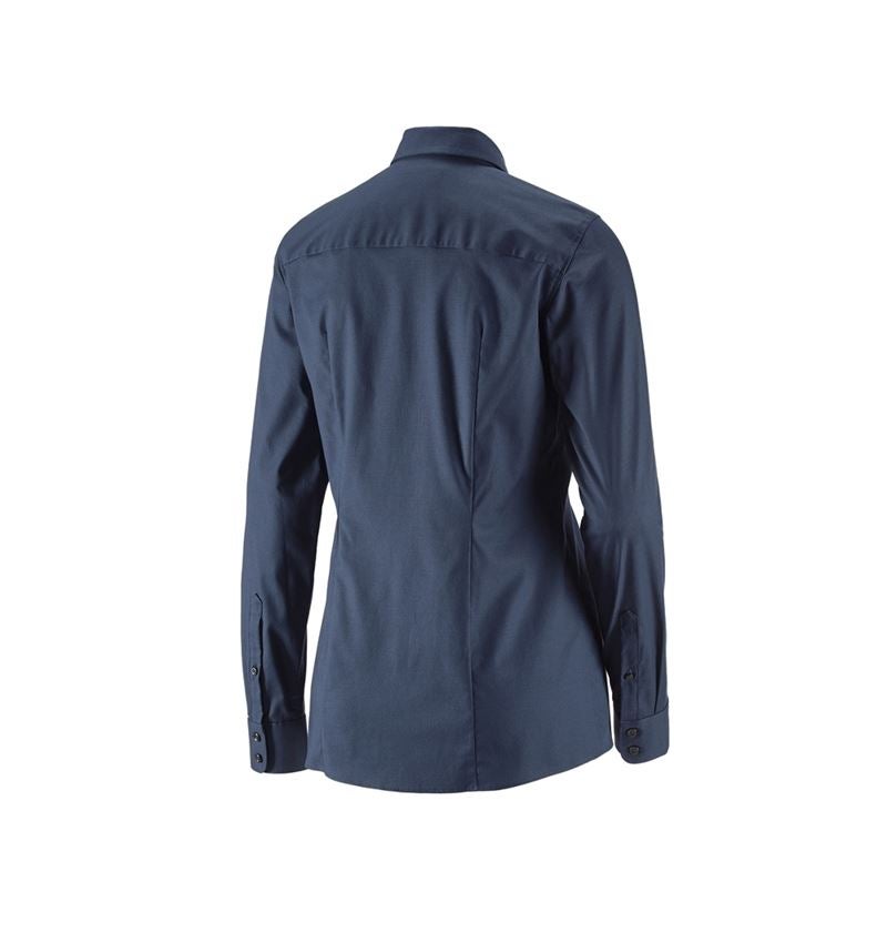 Shirts & Co.: e.s. Business Bluse cotton stretch, Damen reg. fit + dunkelblau 3