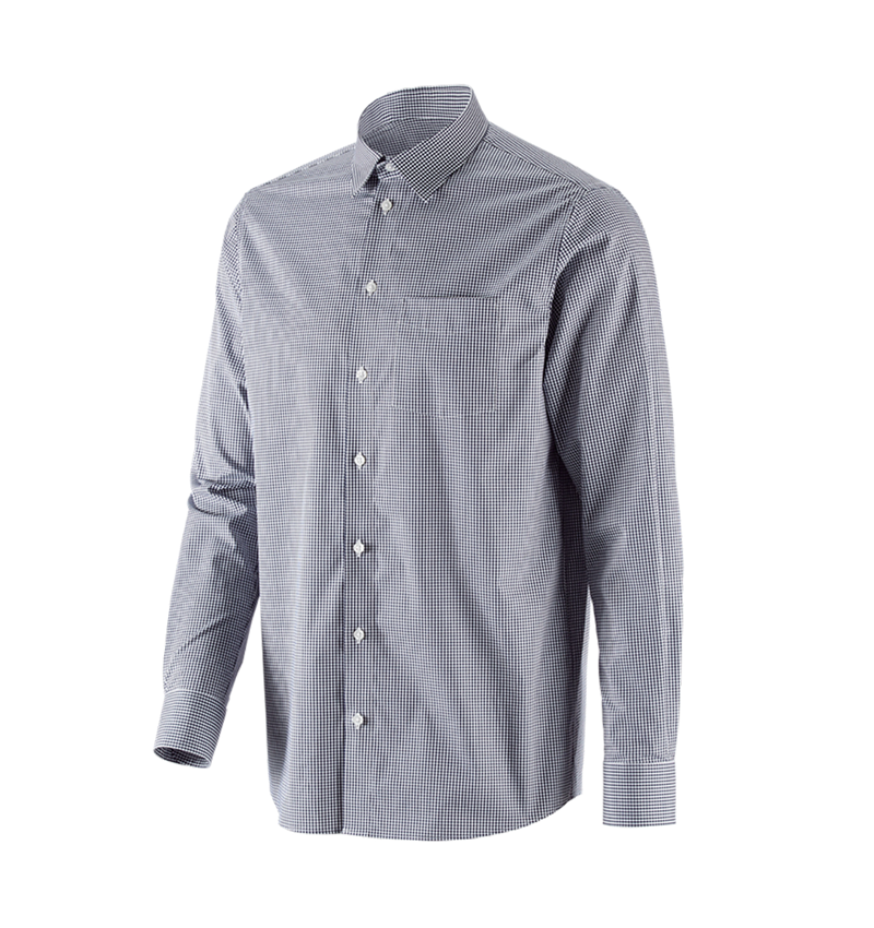 Bovenkleding: e.s. Business overhemd cotton stretch, comfort fit + donkerblauw geruit 4