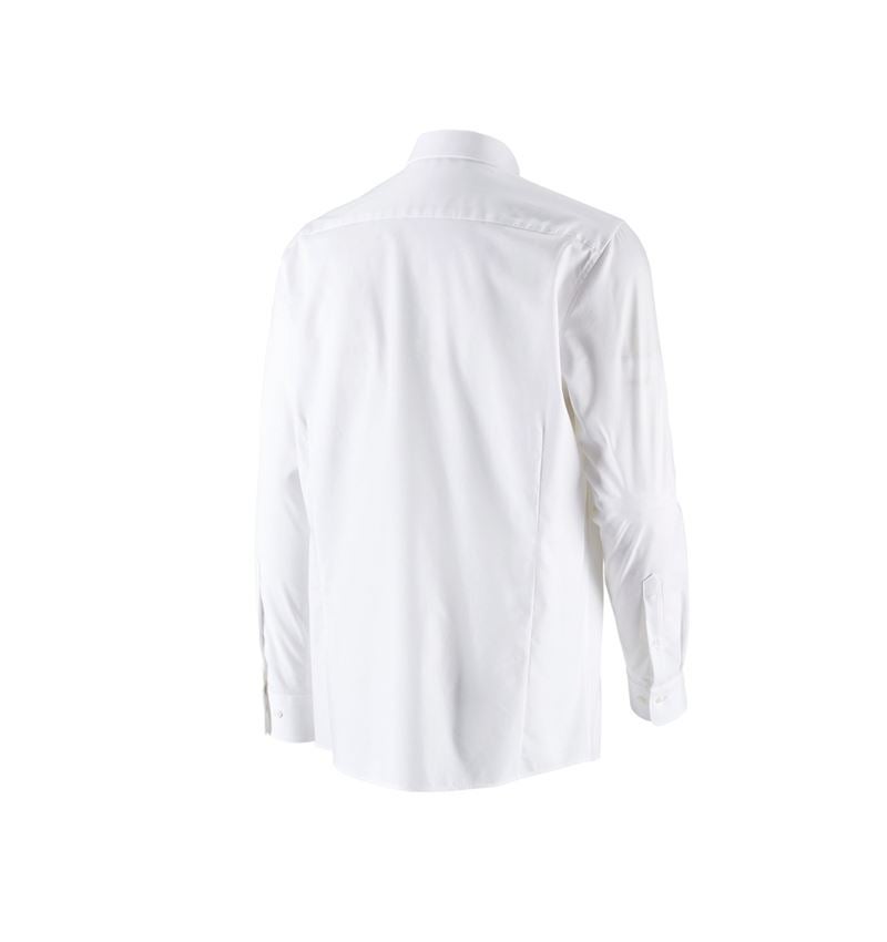 Hauts: e.s. Chemise de travail cotton stretch comfort fit + blanc 5